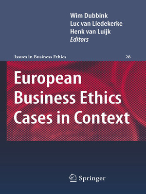 cover image of European Business Ethics Cases in Context
